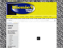 Tablet Screenshot of bieniesbodyshop.com